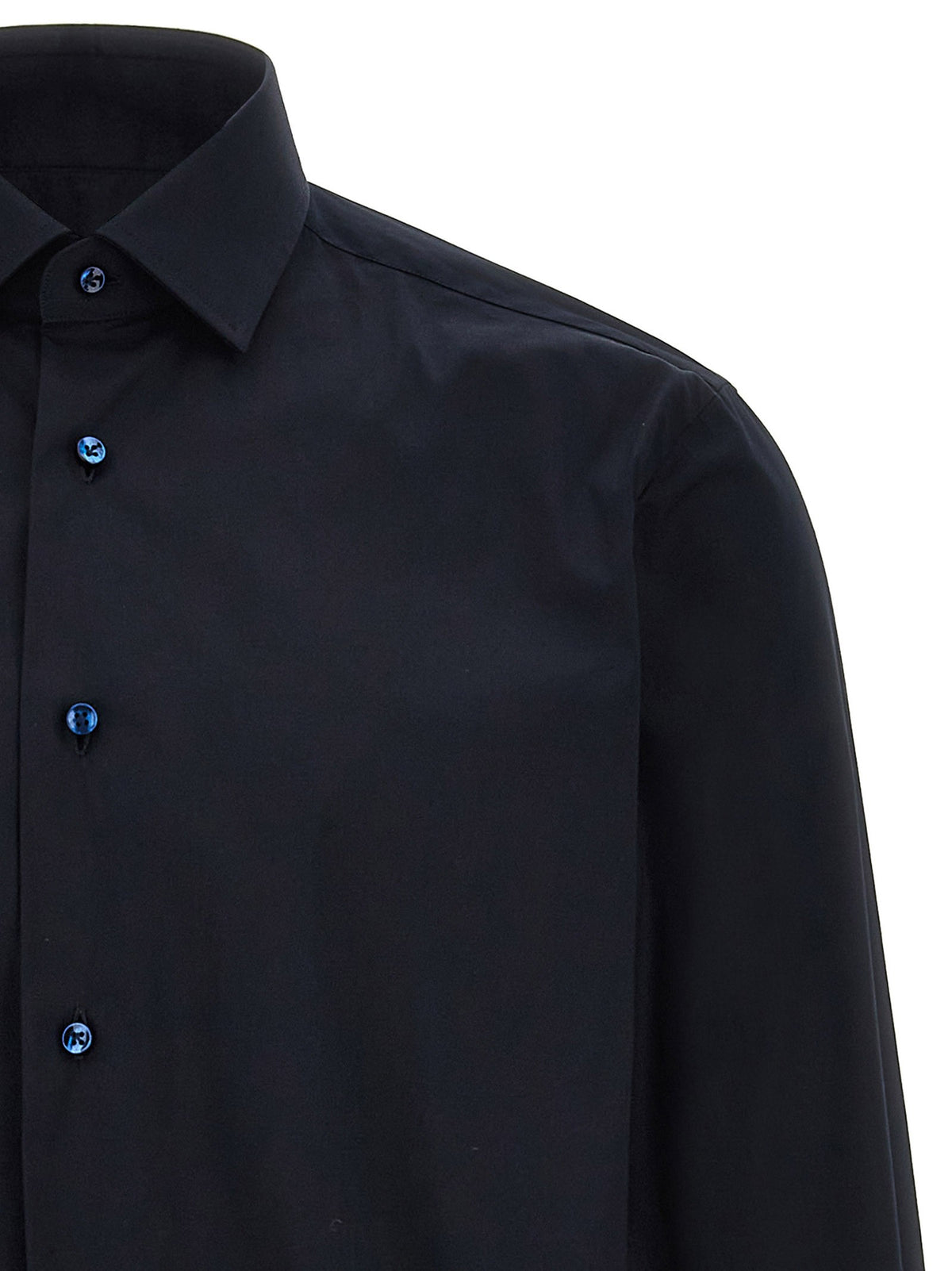 Barba Poplin Shirt Blue