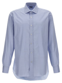 Barba Poplin Shirt Blue