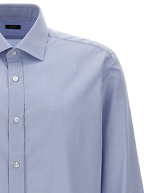 Barba Poplin Shirt Blue