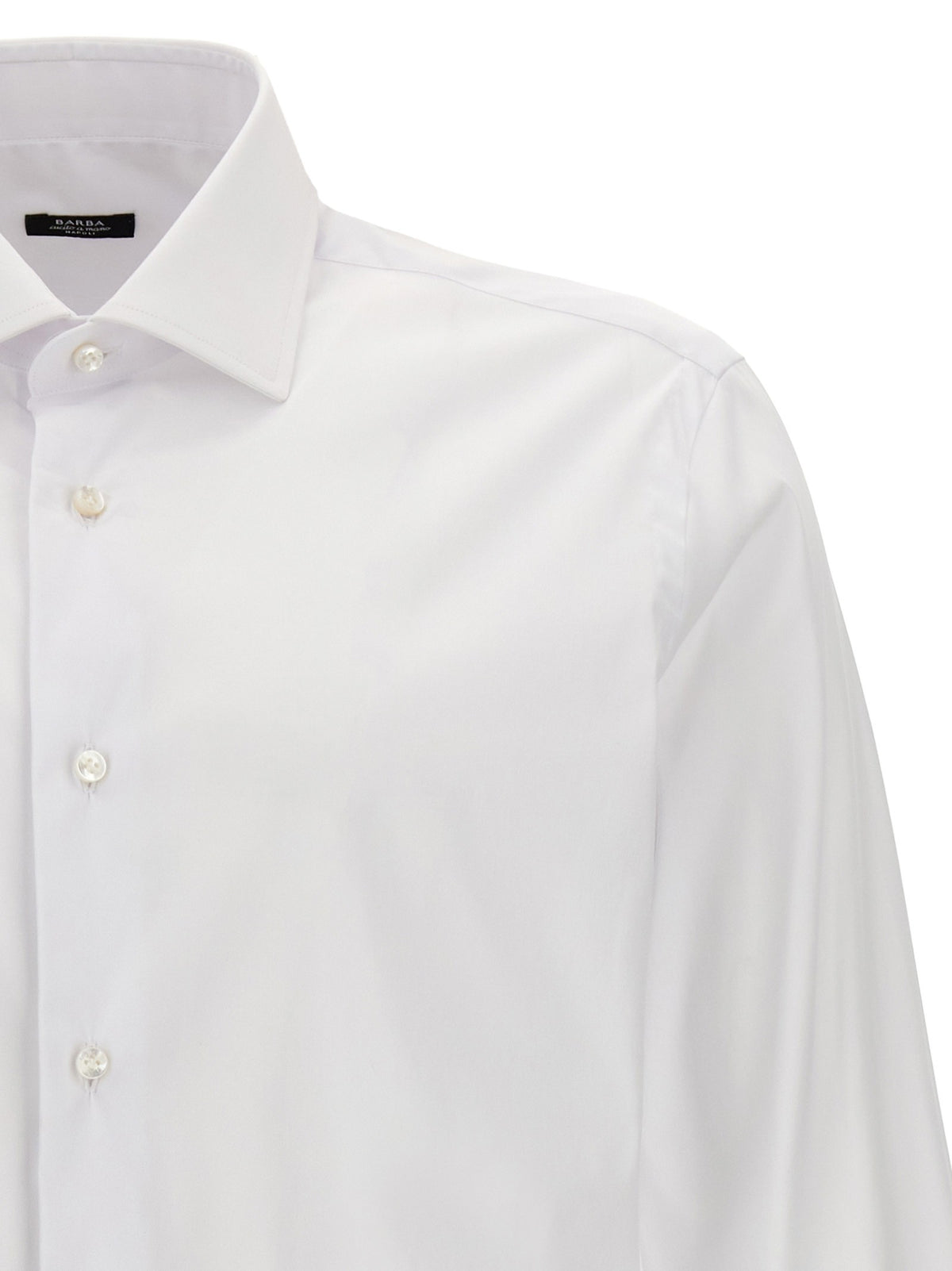 Barba Poplin Shirt White