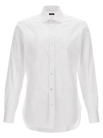 Barba Poplin Shirt White