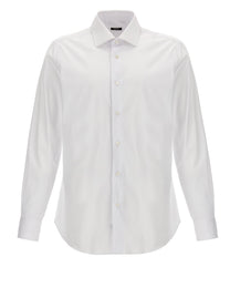 Barba Poplin Shirt White