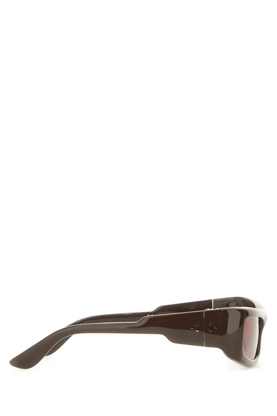 Port Tanger women’s sunglasses daryan brown featuring dark brown glossy acetate with modern rectangular frame and embossed temples