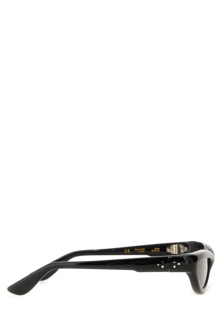 Port Tanger women’s Fanna black sunglasses in black acetate with sleek modern design and subtle metallic temple accents