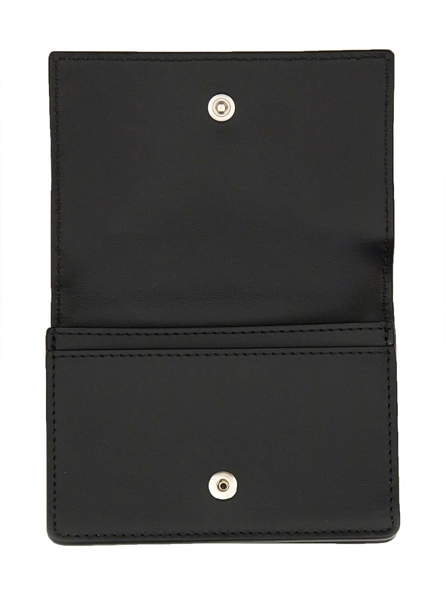 Bottega Veneta Men's Porta Biglietti DA Visita Intrecciato Black