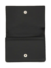 Bottega Veneta Men's Porta Biglietti DA Visita Intrecciato Black