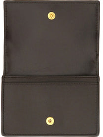 Bottega Veneta Women's Porta Biglietti DA Visita Intrecciato Brown