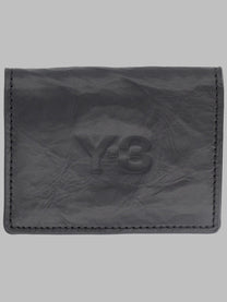 Y-3 Unisex Portacarte in Pelle Con Black