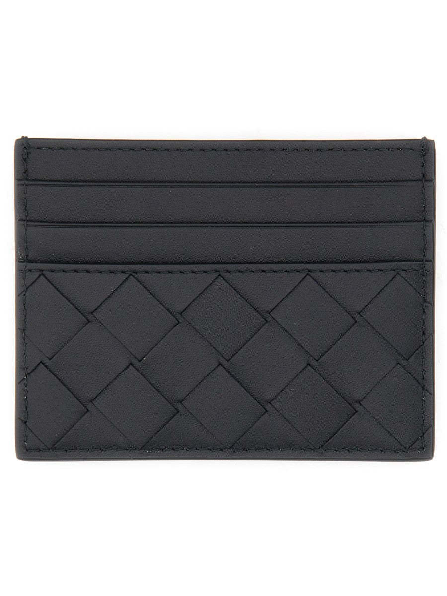 Bottega Veneta Men's Portacarte in Pelle Intrecciata Black
