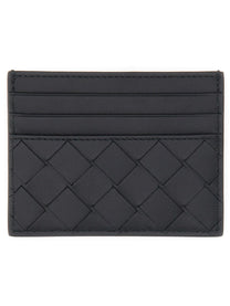 Bottega Veneta Men's Portacarte in Pelle Intrecciata Black