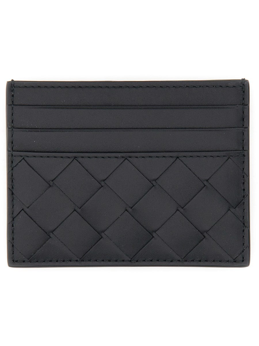 Bottega Veneta Men's Portacarte in Pelle Intrecciata Black