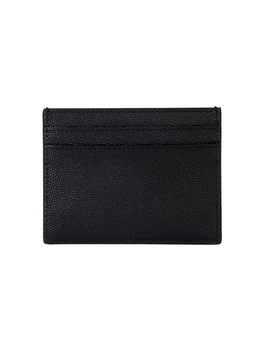 Saint Laurent Men's Leather Card Holder Black, view 2