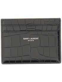 Saint Laurent Men's Portacarte in Pelle Black