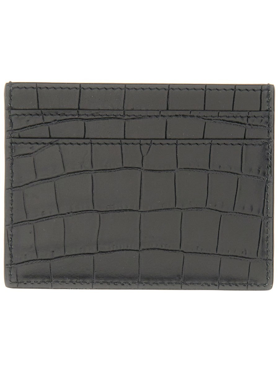 Saint Laurent Men's Portacarte in Pelle Black