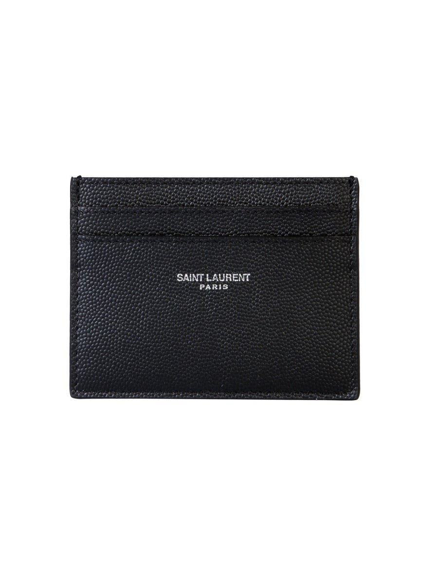 Saint Laurent Men's Leather Card Holder Black