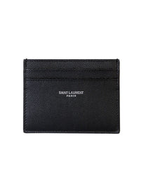 Saint Laurent Men's Leather Card Holder Black