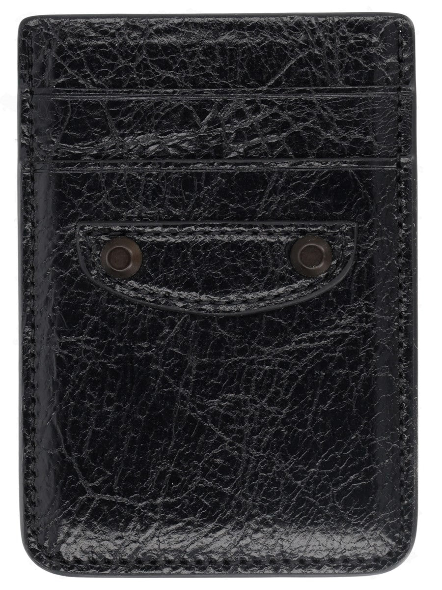 Balenciaga Men's Portacarte Magnetico LE City Black