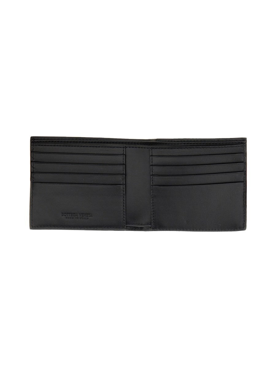 Bottega Veneta Men's Portafoglio BI Fold in Pelle Black