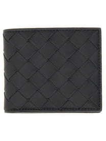Bottega Veneta Men's Portafoglio BI Fold in Pelle Black