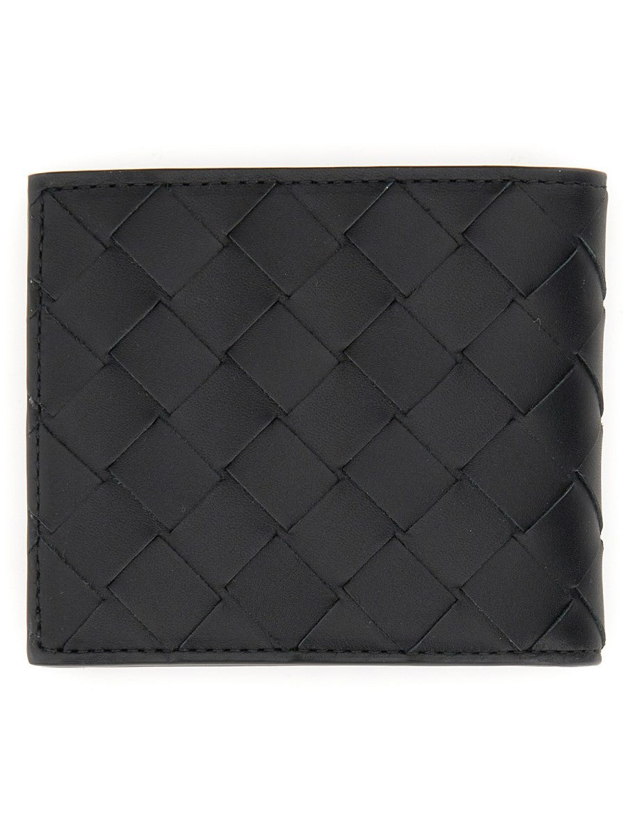 Bottega Veneta Men's Portafoglio BI Fold in Pelle Black