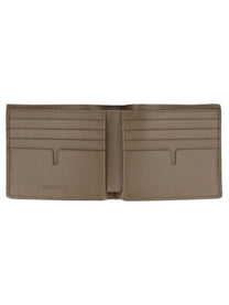 Burberry Men's Portafoglio Bifold Con Stampa Check Beige