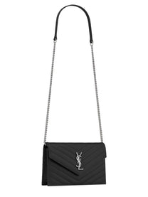 Saint Laurent Women's Portafoglio Con Catena Envelope Cassandre Black