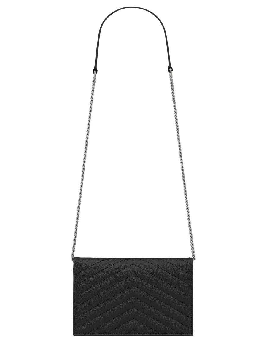 Saint Laurent Women's Portafoglio Con Catena Envelope Cassandre Black