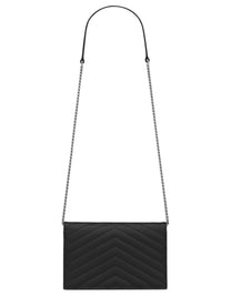 Saint Laurent Women's Portafoglio Con Catena Envelope Cassandre Black