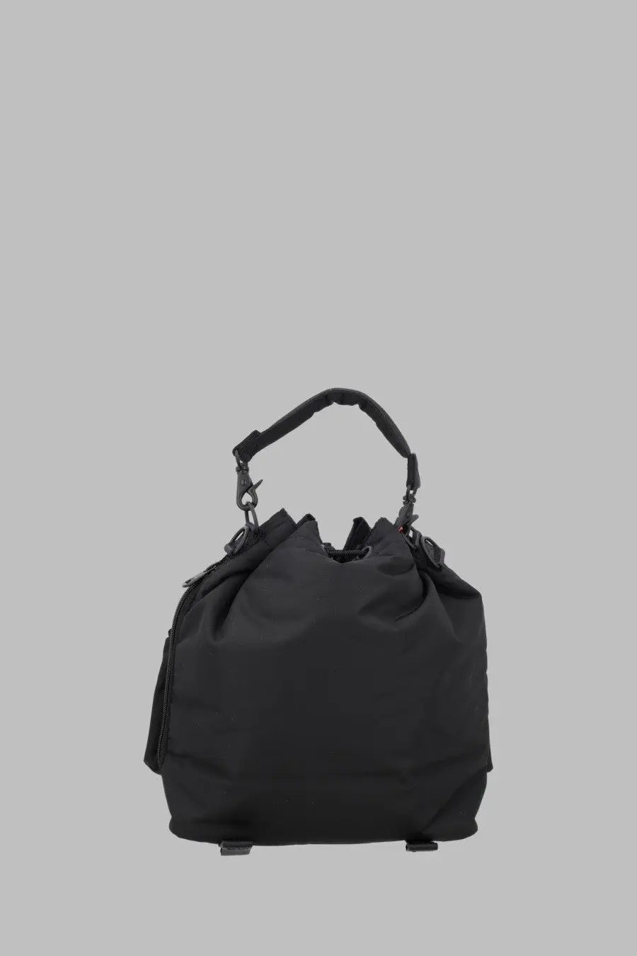 Porter-yoshida &amp; co men’s borsa senses black nylon bucket bag with adjustable shoulder strap and drawstring closure