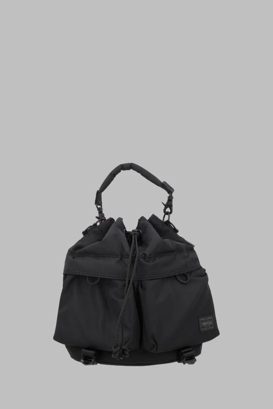 Black port authority bucket bag porter-yoshida &amp; co men’s borsa senses with drawstring closure multiple pockets