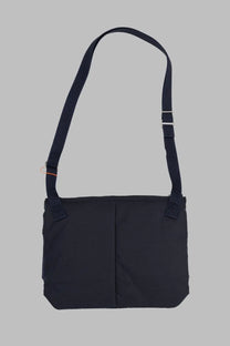 Porter-yoshida &amp; co men’s borsa spalla force blue black nylon crossbody bag with adjustable strap and orange buckle accent