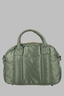 Porter-yoshida &amp; co men’s borsa tanker boston small olive green quilted nylon handbag with gold-tone hardware