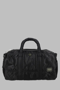 Porter yoshida &amp; co men’s borsa tanker roll black duffel bag with quilted handles and metallic button closure