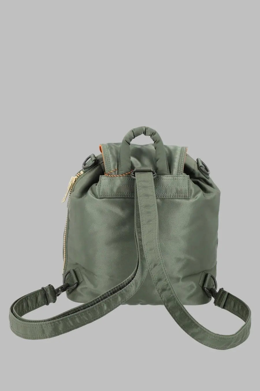 Porter-Yoshida &amp; Co men’s zaino tanker green olive green nylon backpack with adjustable shoulder straps and top handle