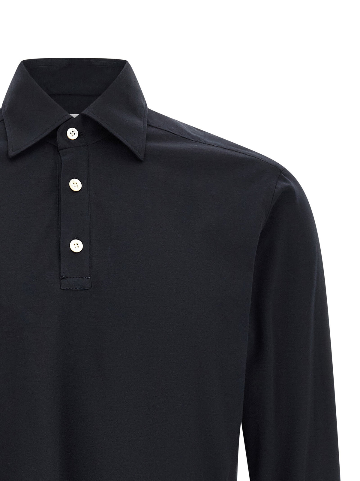 Kiton Positano Polo Shirt Blue