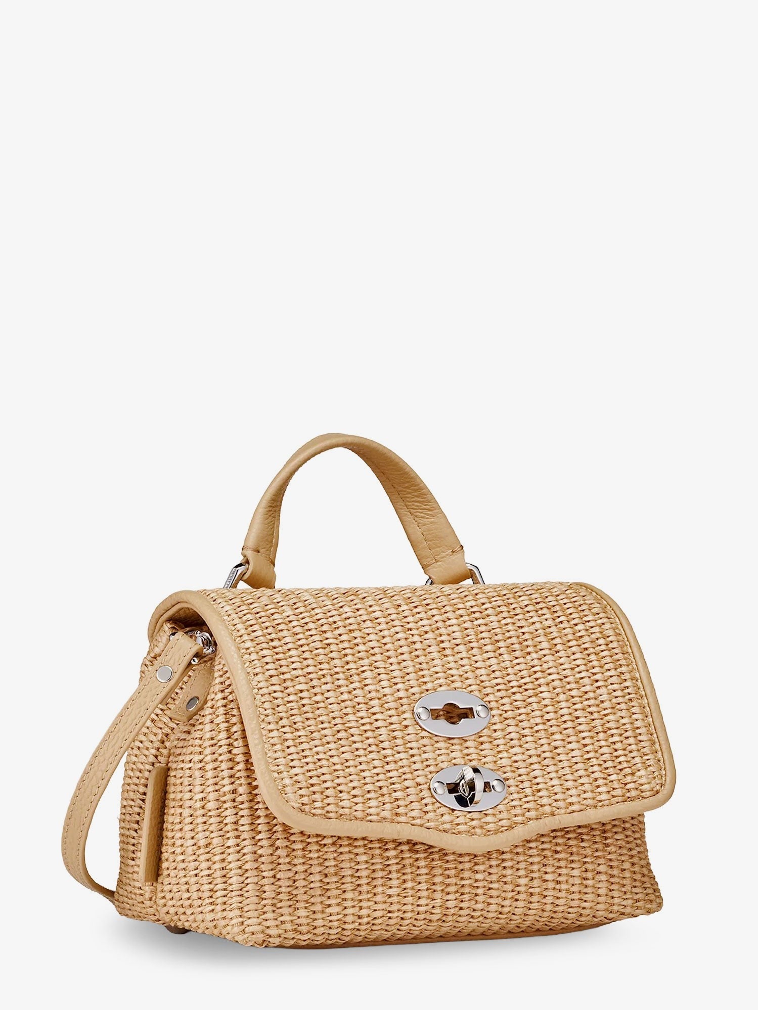 Zanellato Women's Postina Baby Wicker Crossbody Bag Beige