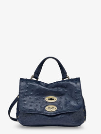 Zanellato Women's Postina Cactus Leather Crossbody Bag Blue