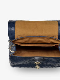 Zanellato Women's Postina Cactus Leather Crossbody Bag Blue
