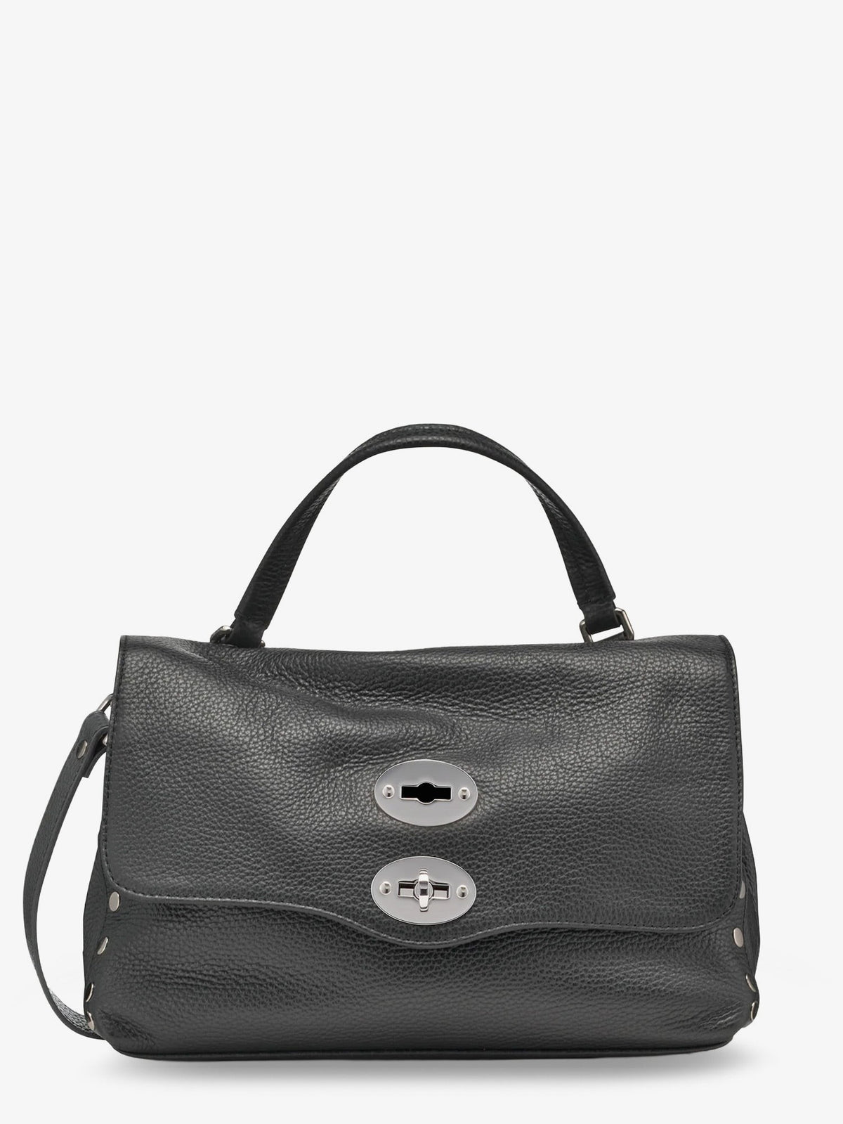 Zanellato Women's Postina Leather Crossbody Bag Grey