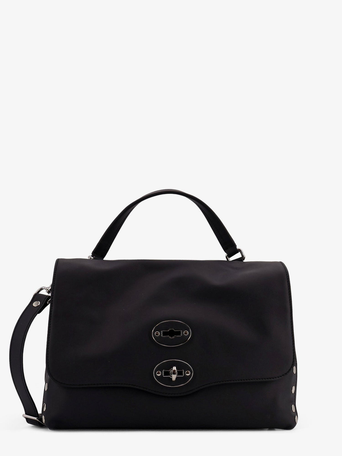 Zanellato Women's Postina Leather Crossbody Bag Black