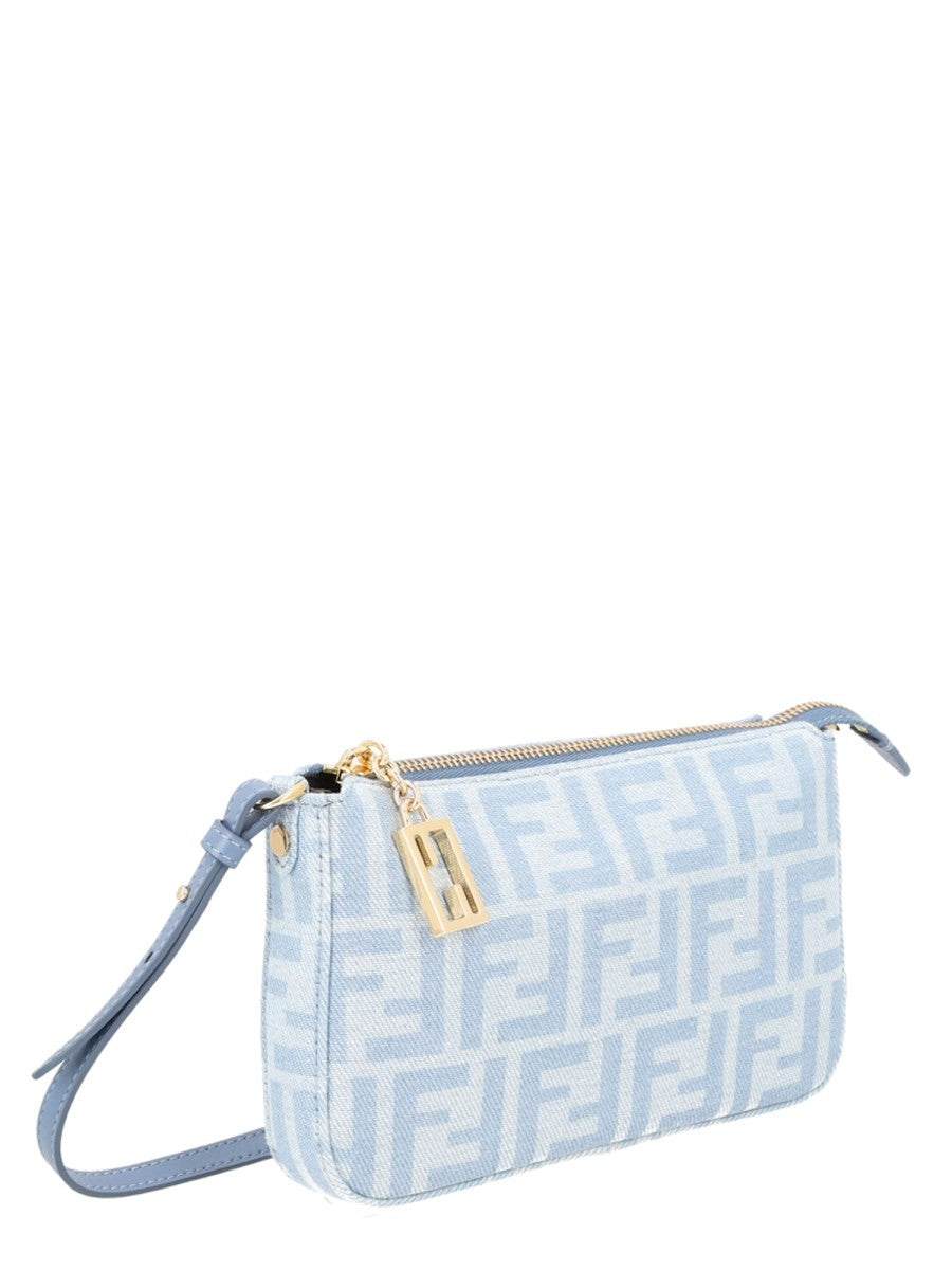 Fendi Women's Pouch Tube with Chain Blue, view 3
