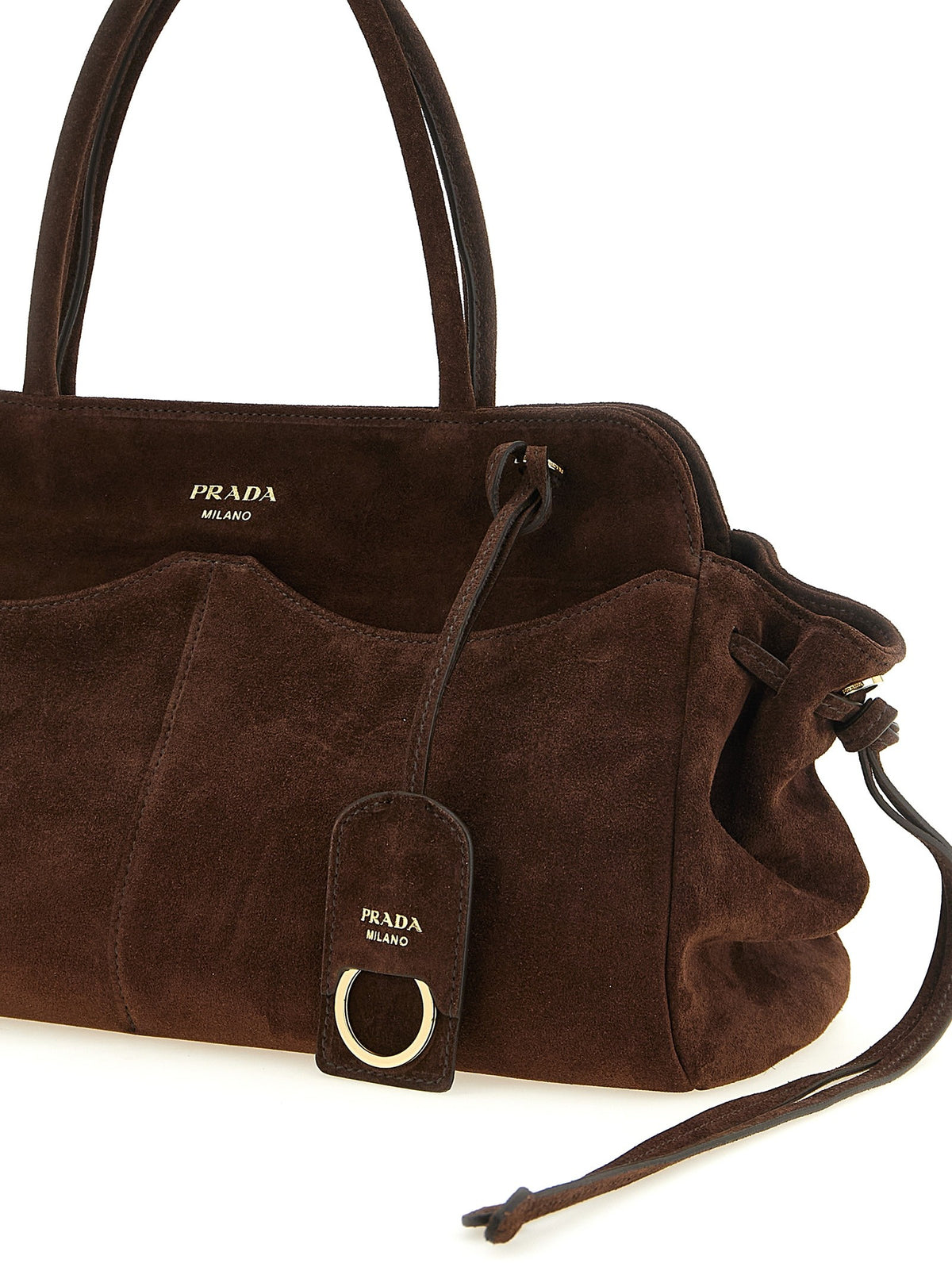 PRADA Prada Carry Large Shoulder Bag Brown