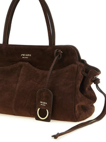 PRADA Prada Carry Large Shoulder Bag Brown