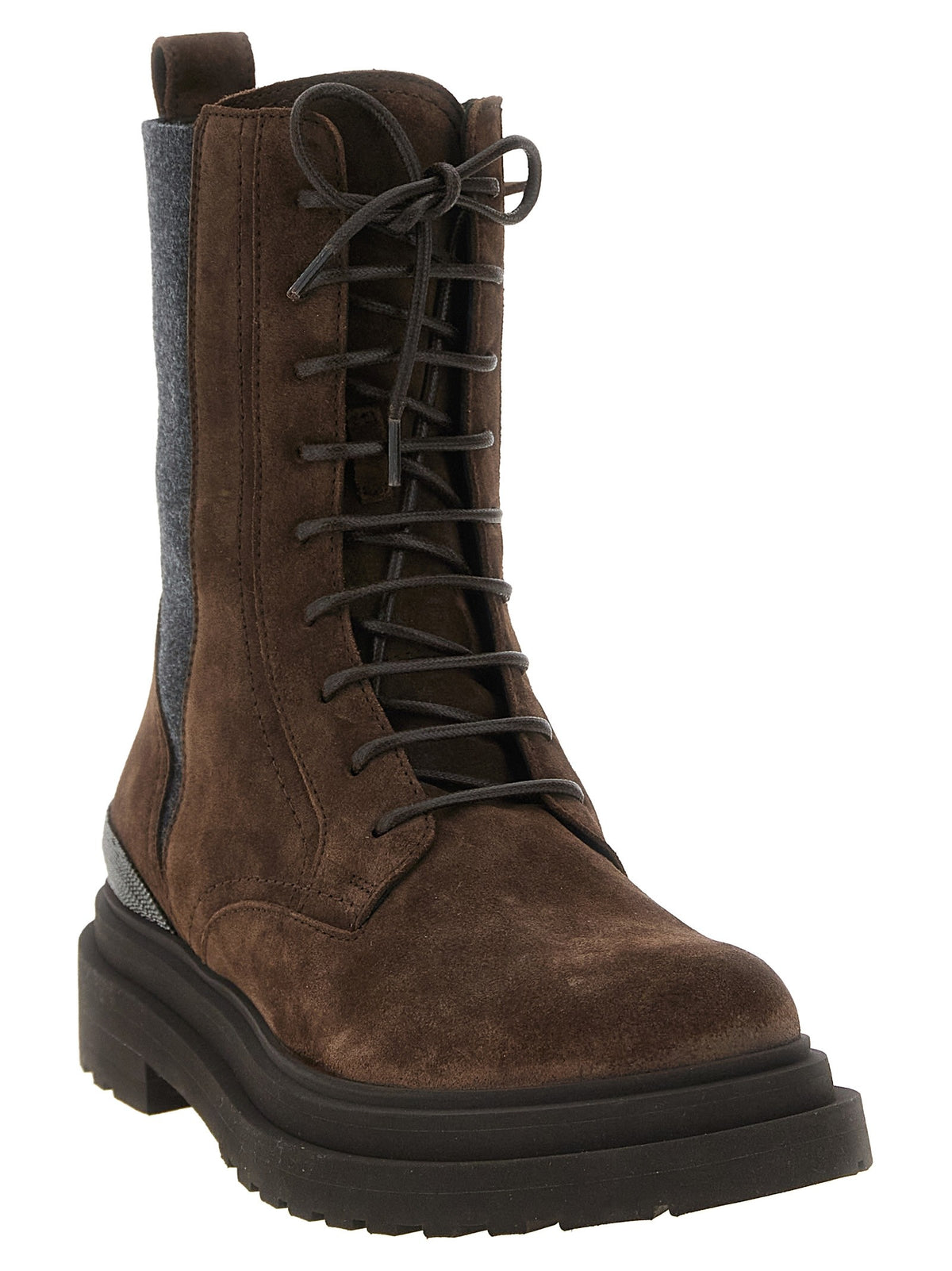 Brunello Cucinelli Precious Detail Ankle Boots Brown
