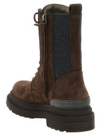 Brunello Cucinelli Precious Detail Ankle Boots Brown