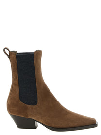 Brunello Cucinelli Precious Loop Detail Ankle Boots Brown