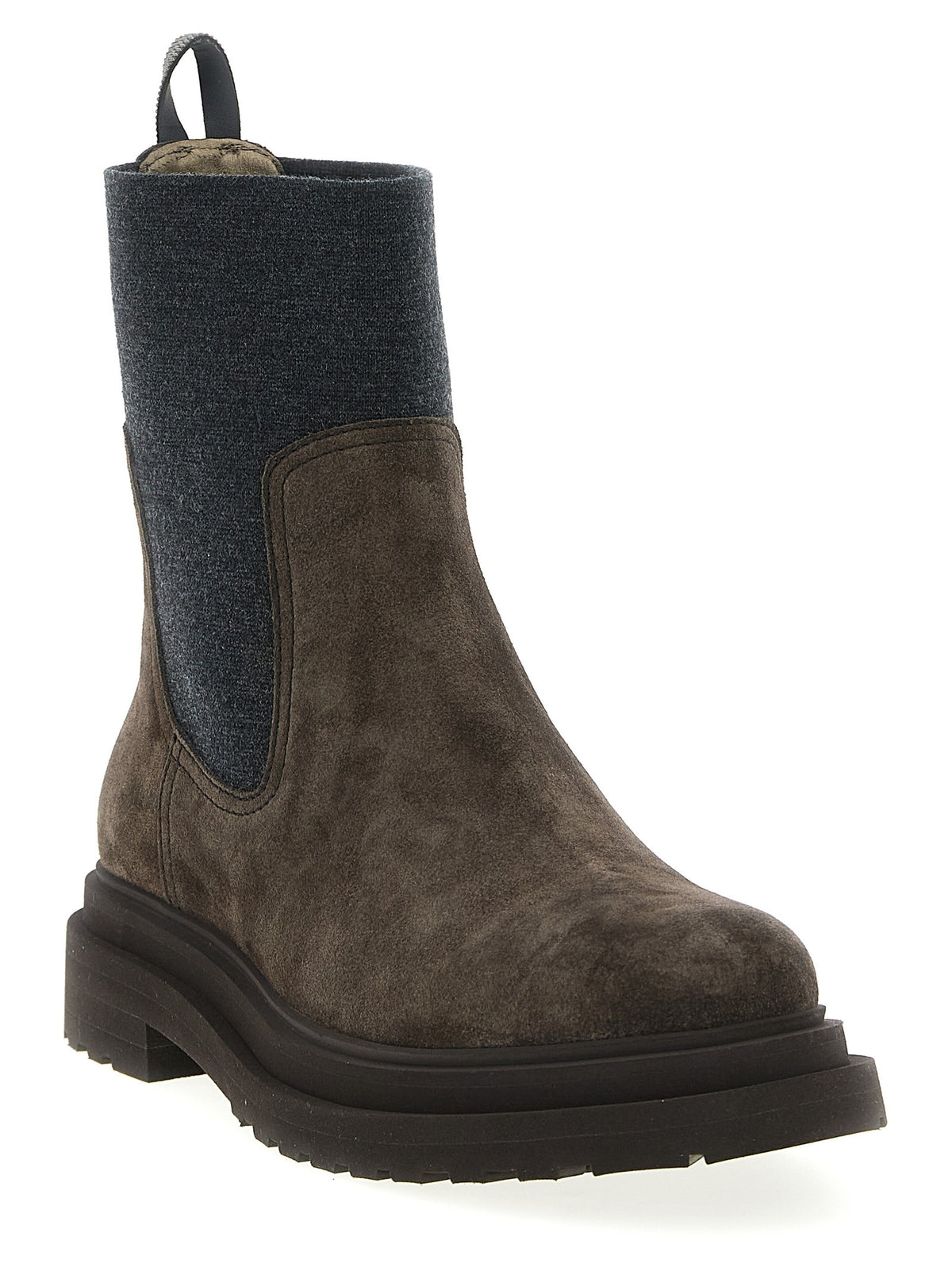 Brunello Cucinelli Precious Loop Detail Ankle Boots Brown