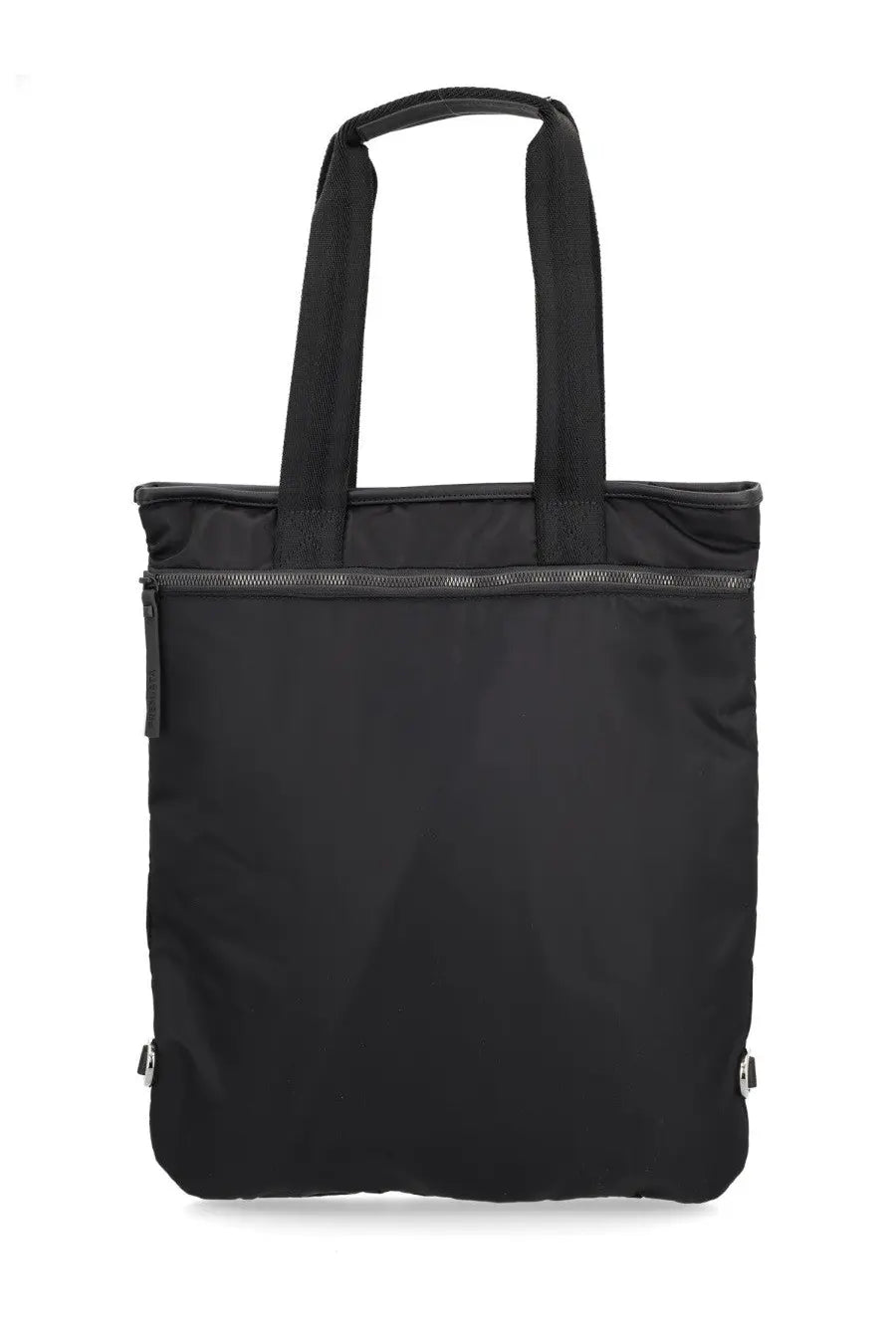 Premiata men’s backpack kymani black nylon tote bag with reinforced handles and silver zipper accents
