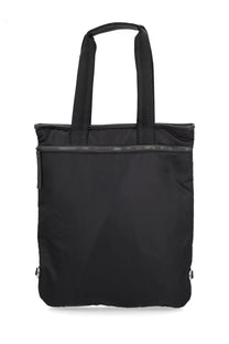 Premiata men’s backpack kymani black nylon tote bag with reinforced handles and silver zipper accents