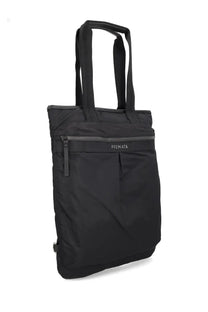 Premiata men’s backpack kymani black tote bag with sturdy handles and front zippered pocket in black leather